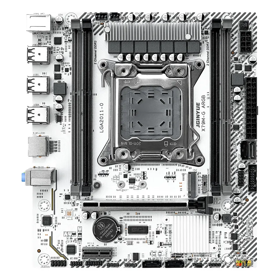 JGINYUE X79 ARGB LGA 2011 M-ATX Mainboard Support Intel Xeon E5 v1