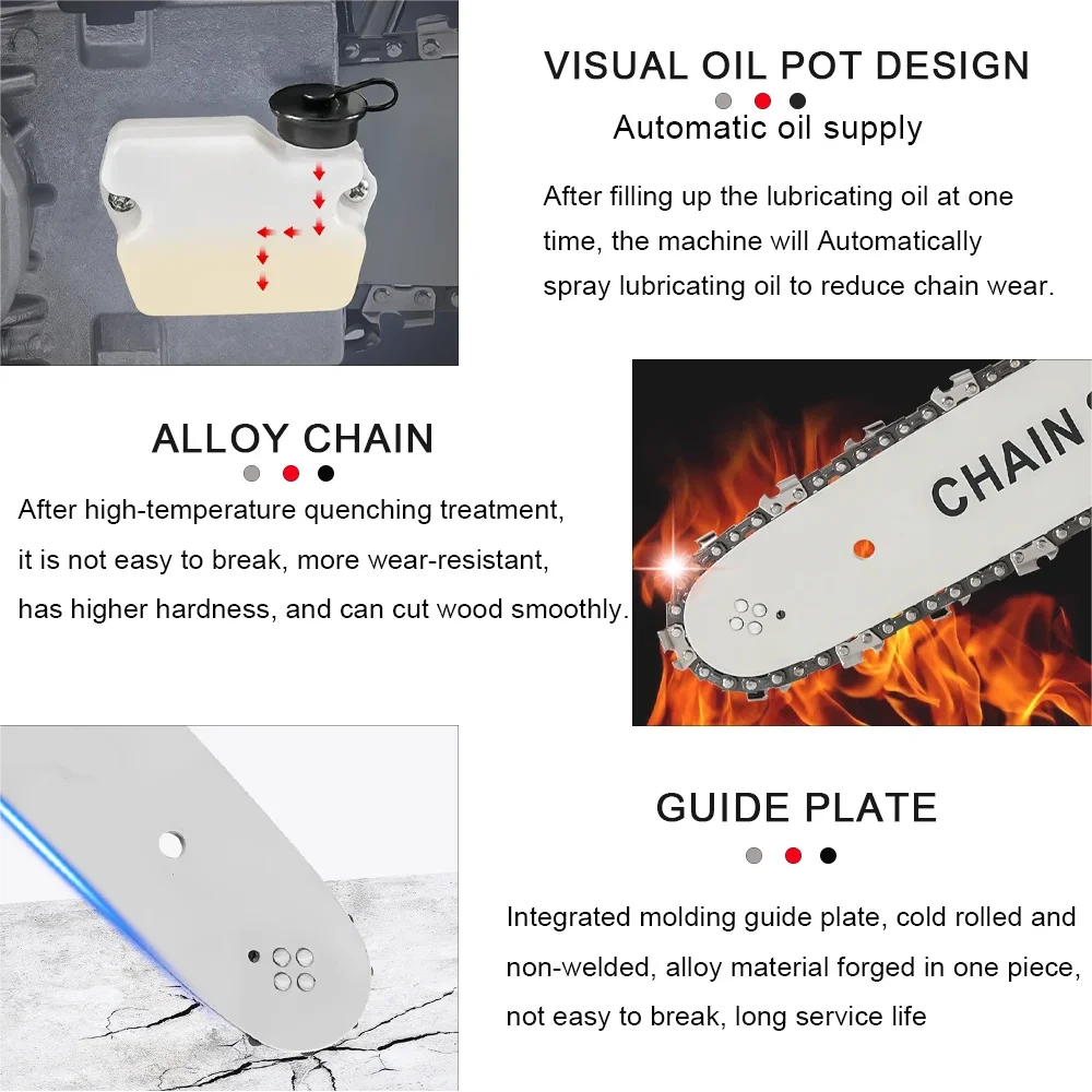 12 Inch Electric Chain Saw Adapter Home DIY Power Tool Kit for 100-180mm Angle Grinder, M10-M14-M16 Adjustable Chain Saw Adapter 5