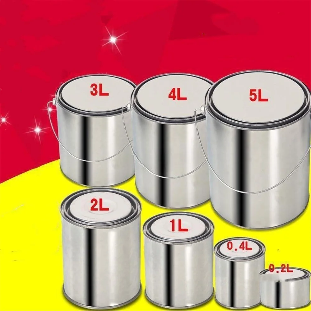 Tinplate Bucket Storage Containers Oil Multipurpose Moisture Proof Sealed Paint Round Empty Iron Bucket