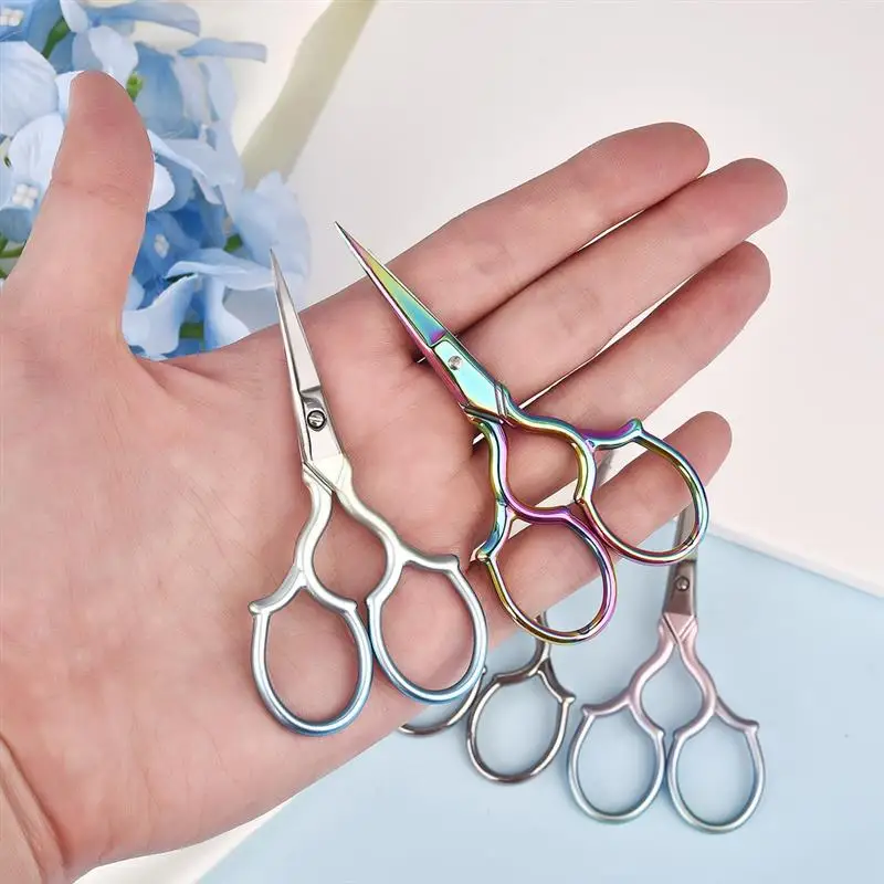 MIni Tailor Scissor Pointed Shape Sewing Stainless Steel Small Embroidery Craft CrossStitch Scissors U Shape DIY Home Tools