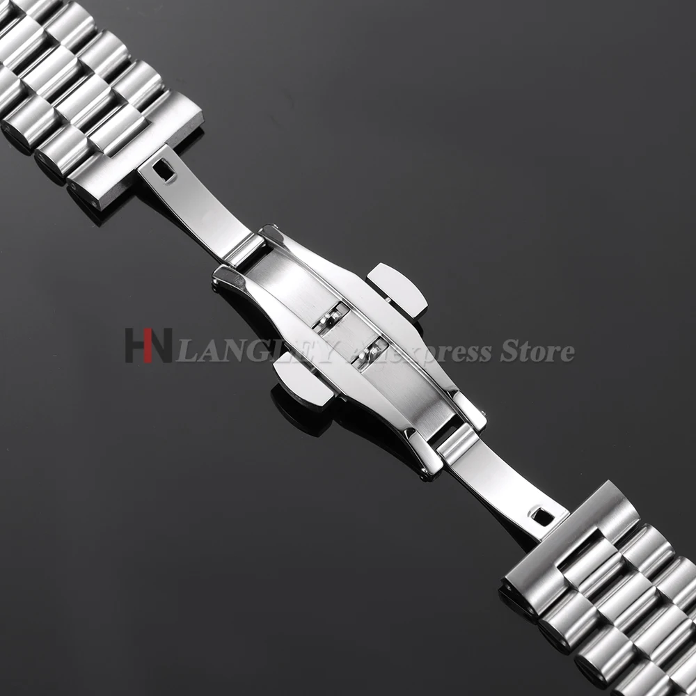 Universal Solid Stainless Steel Watch Strap - Premium Curved End Wristband