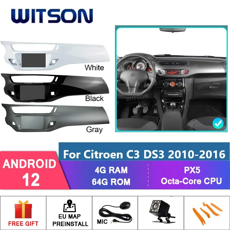 Witson Android Auto Stereo Per Citroen C3 Ds3 2010-2016 Carplay Car Multimedia Audio Vehicle Radio Navigation Head Unit