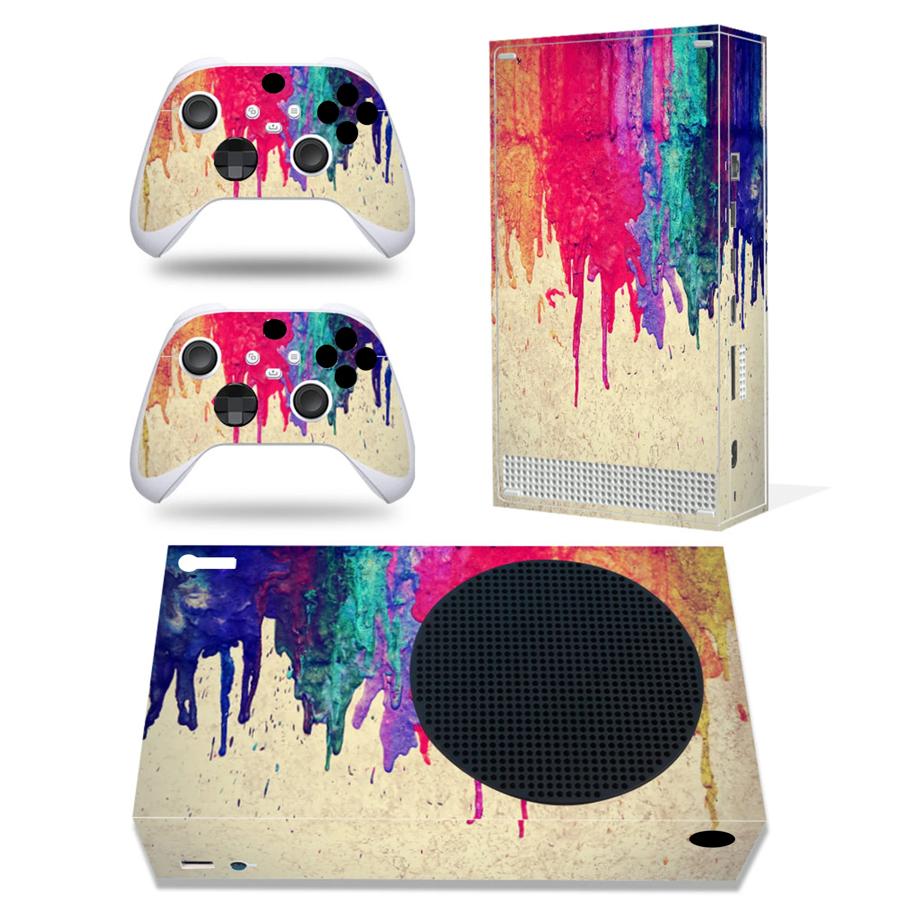 For X-box Series S Console and 2 Controllers Skin Sticker Killer Design Protective Vinyl Wrap Cover Full Set Xbox Series S
