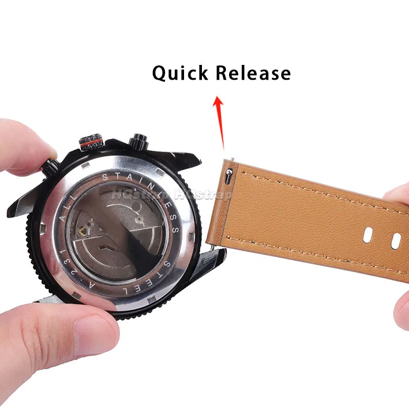 Genuine Leather Quick Release Watchbands – Soft, Stylish Wristbands