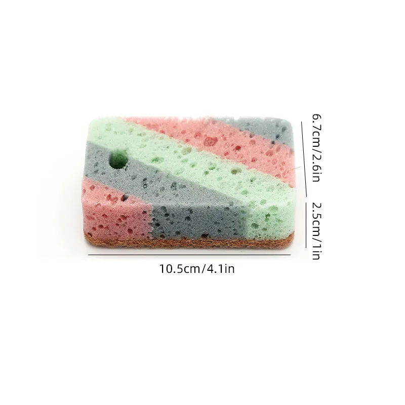 5/1pcs Compression Kitchen Cleaning Sponge Non-stick Oil Wiping Wood Pulp Cotton Dishcloth Dishwashing Pot Cleaning Supplies