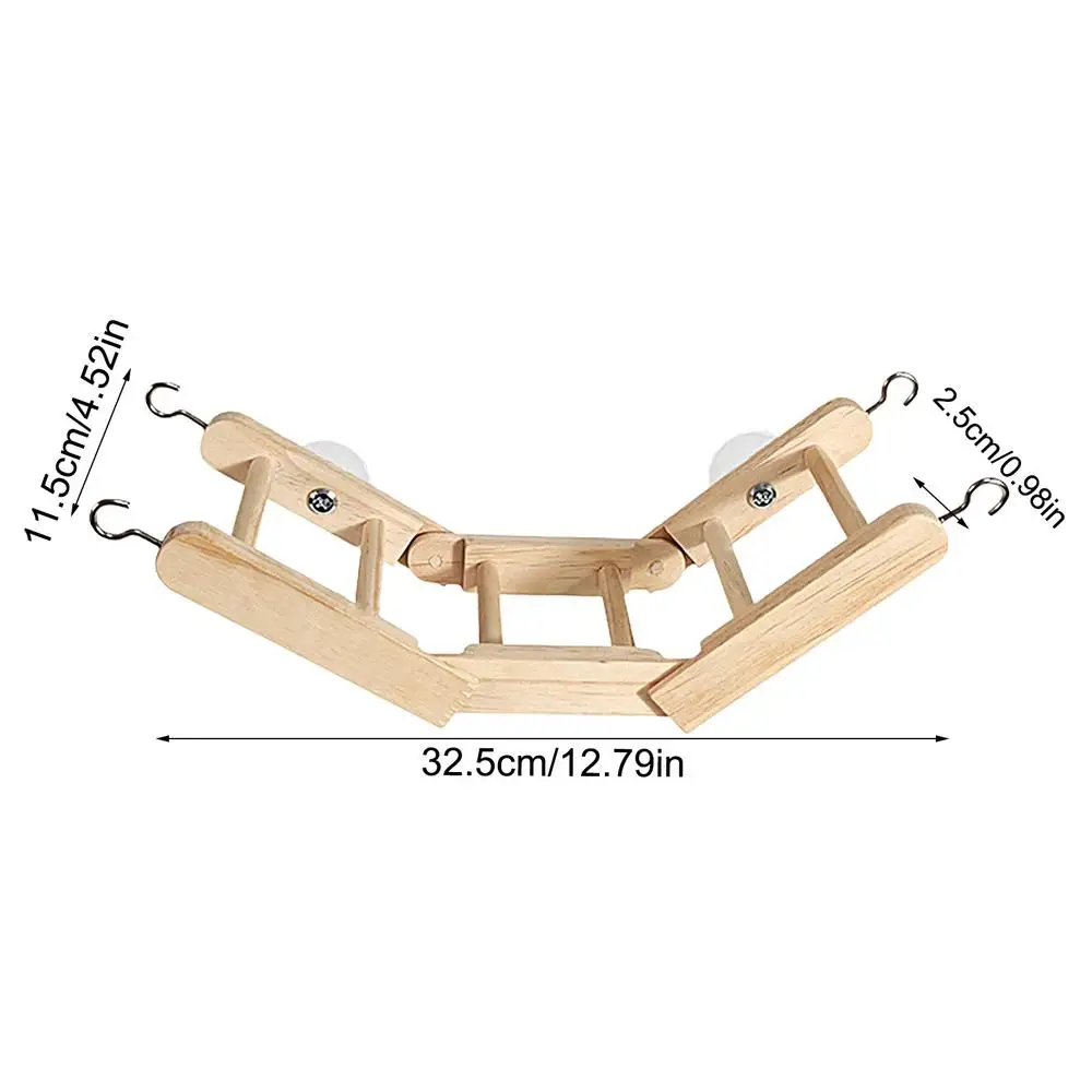 Bird Climbing Toys Folding Climbing Ladder Multi-purpose Beak Grinding Toys Bird Cage Accessories For Standing Climbing Resting