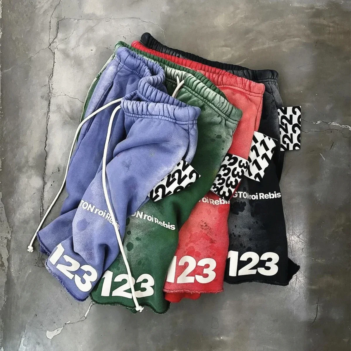 Drawstring Sport Cotton Pants Fashion Luxury Vintage Washed Old Loose Casual Gym Shorts For Men