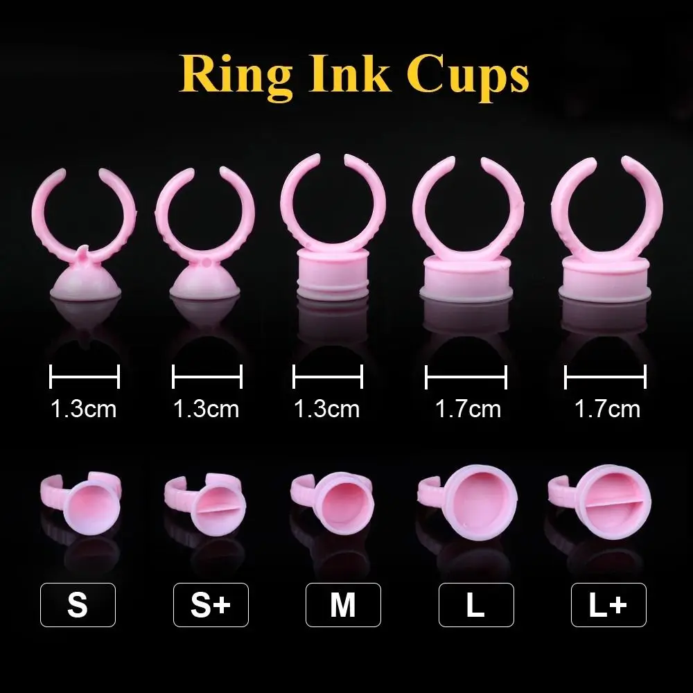 

Розовое кольцо для татуировки с чернилами, 100 шт., практичное кольцо, одноразовые принадлежности для татуировок, аксессуары, пигменты для татуировки, ресницы, аксессуары