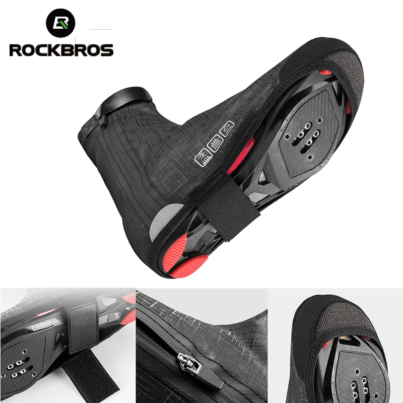 

ROCKBROS Cycling Thermal Shoes Cover Winter Windproof MTB Bike Equipment Overshoes Protector Warmer Boot Cover 2 Size 2 Colors