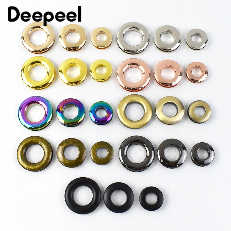 

10Pcs Deepeel 10-25mm Metal Screw Eyelets O Ring Nail Buckles Belt Clothes Shoes Bag Strap DIY Leather Craft Sewing Accessories