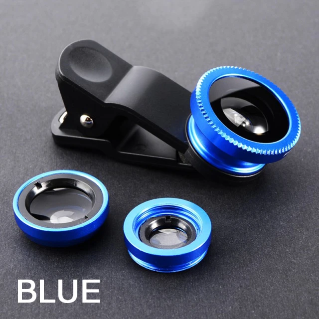 3 in1 Fisheye Phone Lens 0.67X Wide Angle Zoom Fish Eye Macro Lenses Camera Kits With Clip Lens On The Phone For Smartphone phone zoom lens Lenses