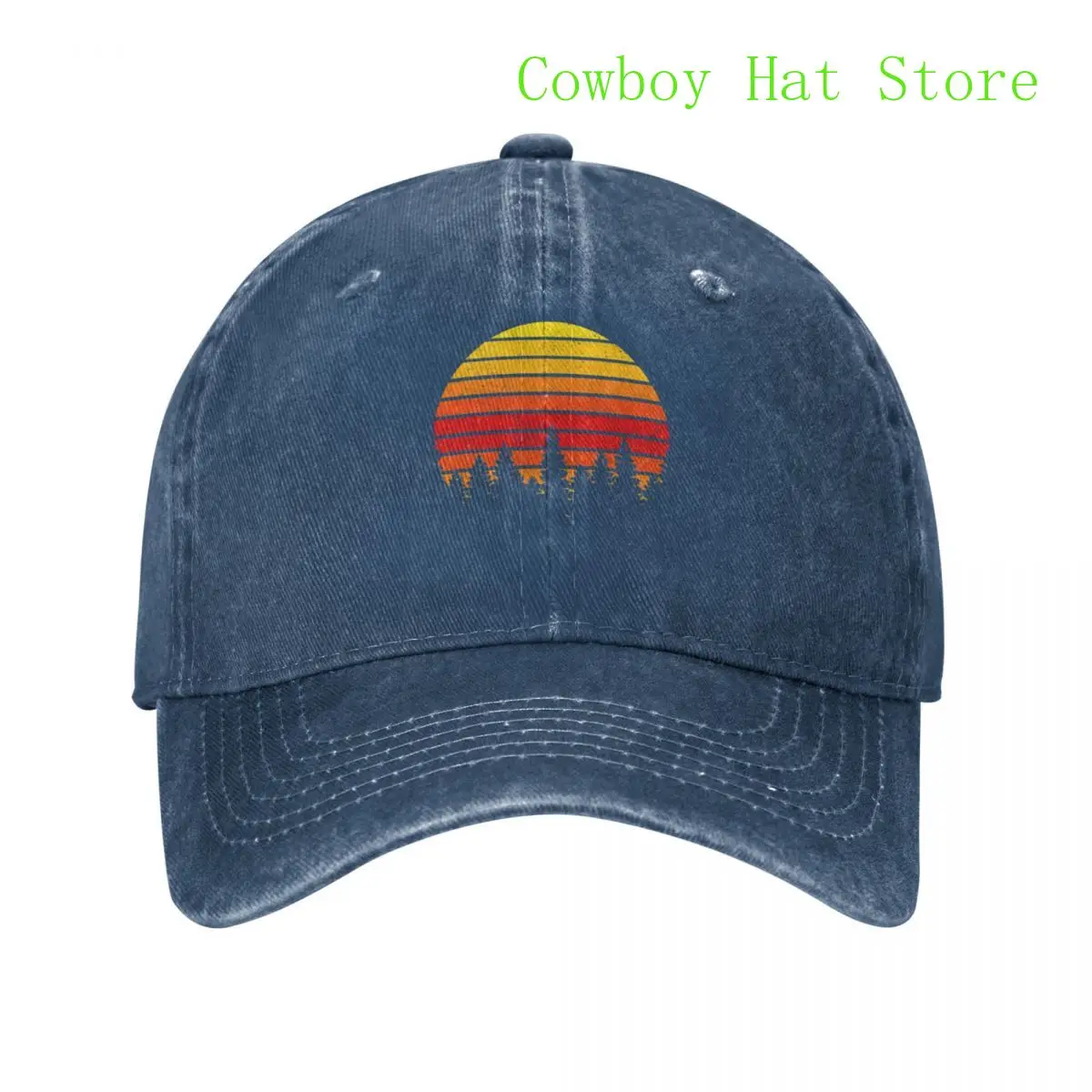 

Best Retro Sunset Forest Baseball Cap Horse Hat Christmas Hats Golf Hat Man Caps For Men Women'S