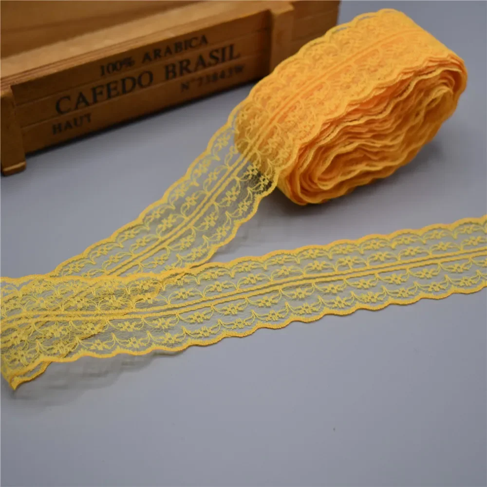 Lace Sewing Supplies 10 yards Lace Ribbon 45MM Width Trim Fabric DIY Embroidered Net Cord for Decoration
