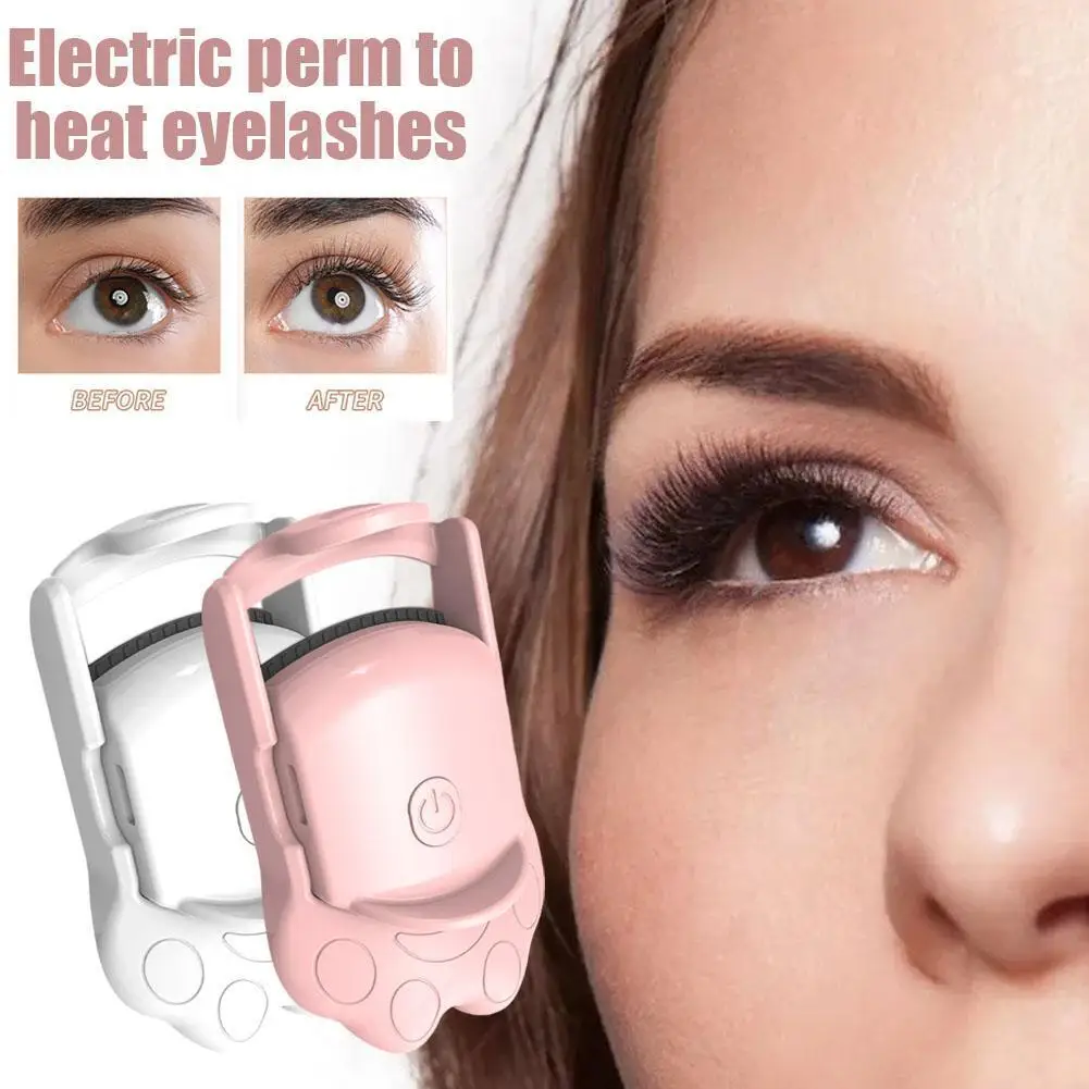 

Cat Paw Electric Heated Perm Eyelash Curler Clip Lasting Women Make Up Tool 110*80*40mm Type-C Rechargeable 50-65 ℃ Portable