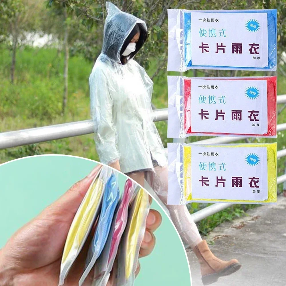 Disposable Raincoat Travel Waterproof Portable Raincoat Travel Accessories 1PCS