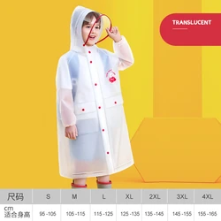 Waterproof Travel Rain Poncho with Packable Hood - XXL (Transparent white)