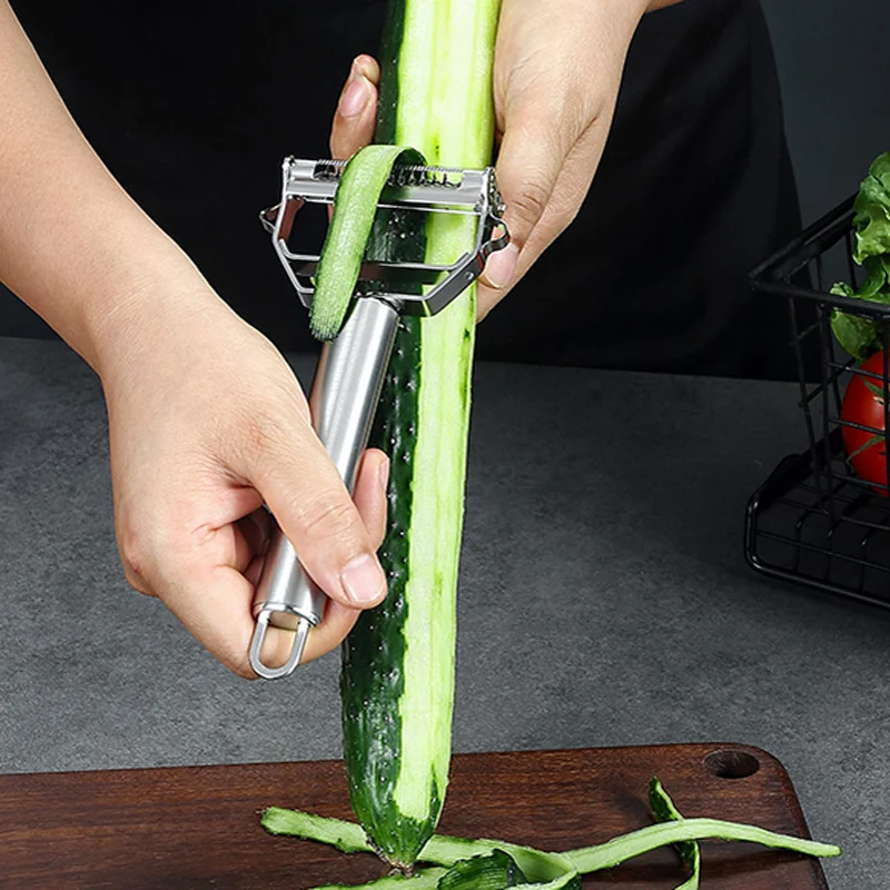 1PC vert foncé - Couteau à éplucher, éplucheur de fruits, râpe à carottes  pour trancheur de légumes, Type de