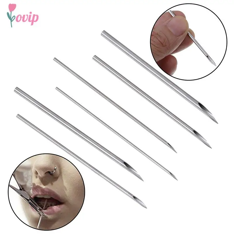 

10Pcs Disposable Sterile Body Piercing Needles Tattoo Piercing Needles Kit Tool