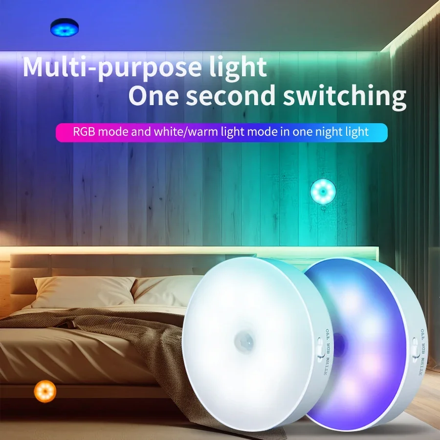 LED Night Light BANDIAN Smart Human Body Sensor Emergency Automatic Lighting USB Charging Wireless Magentic Suction