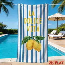 Vibrant Summer Beach Towel Collection: Lemon, Crab, Retro Italian, & Coastal Designs - 70x140cm (11)