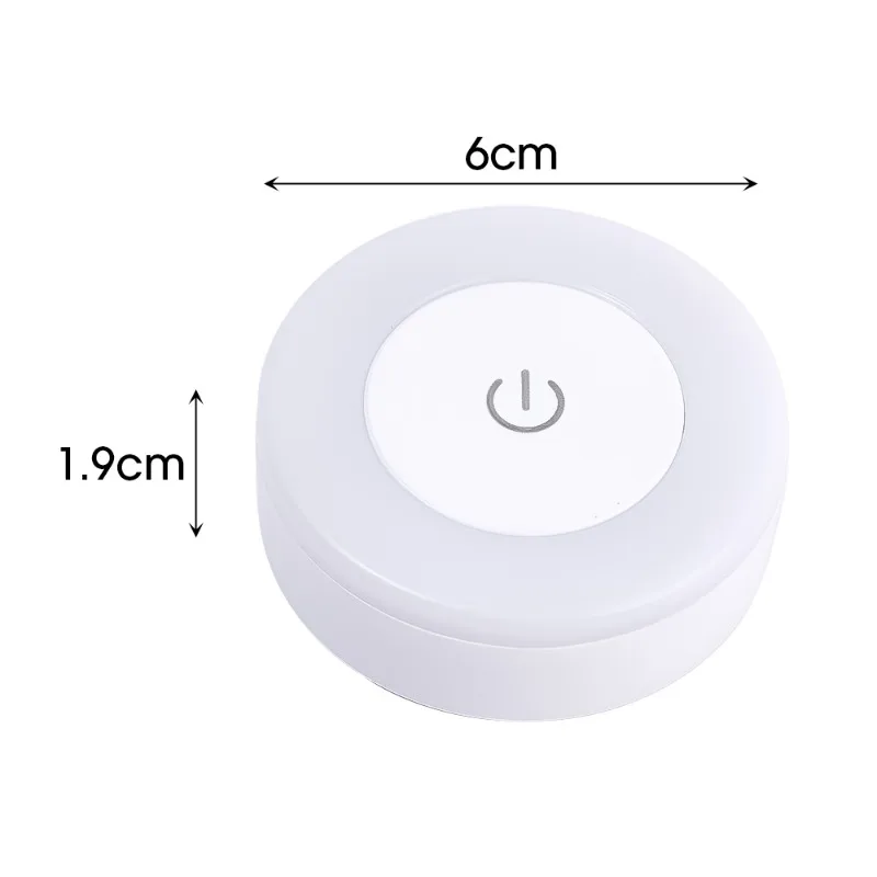1/6pcs LED Touch Sensor Night Lights Kitchen Cabinet Magnetic Base Wall Lamps 3 Modes USB Rechargeable Dimming Night Lights