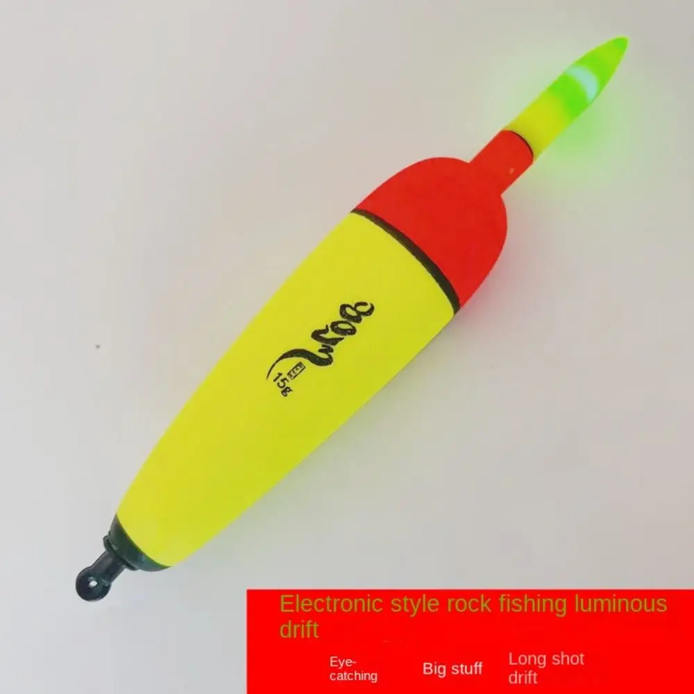 1 pc 10g-120g EVA Luminous Fishing Night Float Light Stick Foam Plastic Bobber Sea Rock Fishing Striking Floats green light