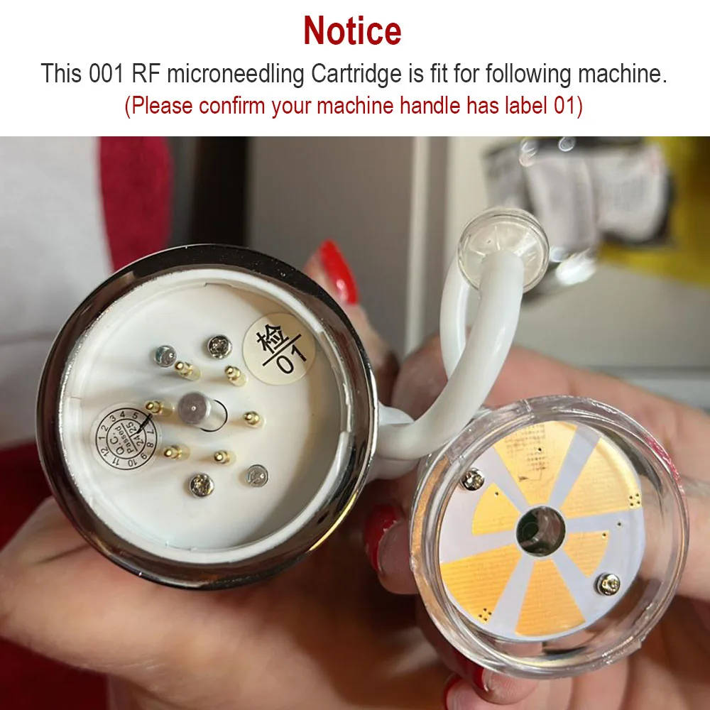 2 Generation Disposable Fractional RF Microneedling Cartridge Gold Plated 10/25/64 Pins Nano Cartridge Accessory Code 001 With microneedling needle cartridge microneedling cartridge