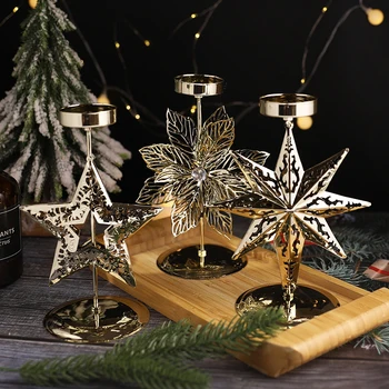 Gold metal christmas centerpiece stand