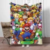 Mario Movie,Game Printed Soft Warm Flannel Throw Blanket.Office Nap Cape,Camping,Outdoors,Bed Sheet,Living Room,Sofa blankets. 1