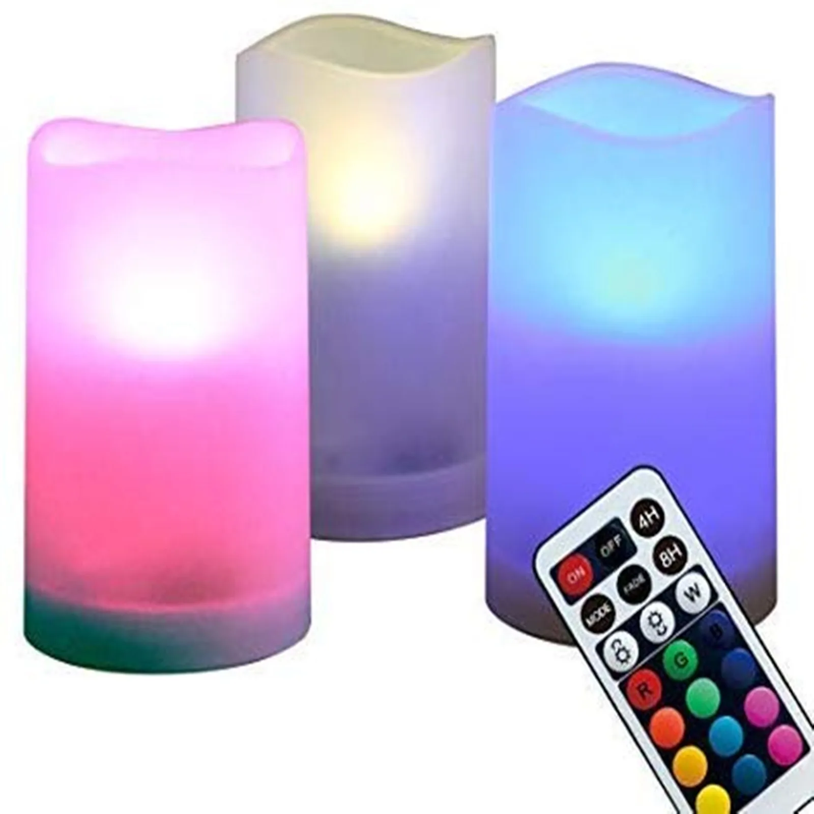 7 Color Changing Led Candles With Remote Control And Timer For Wedding