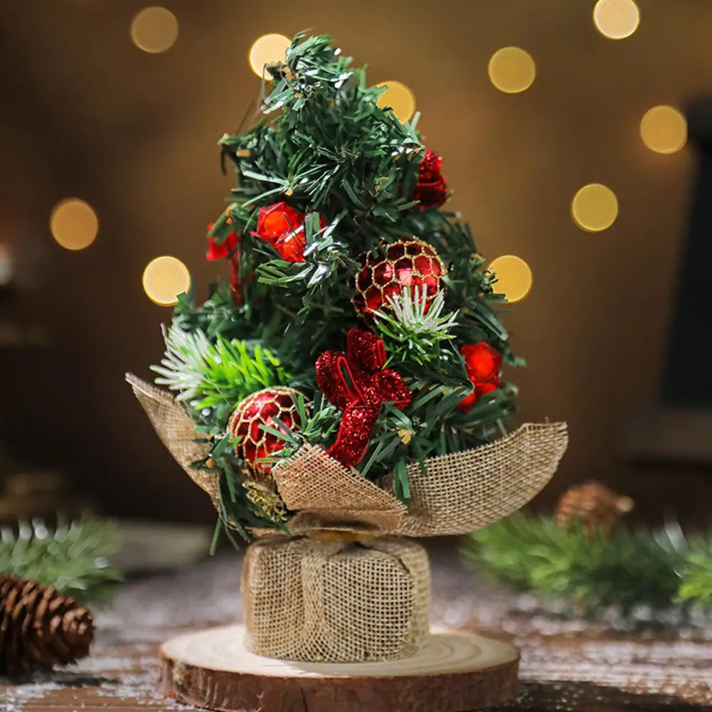 7.87in Mini albero di natale ristorante casa decorazione di capodanno ottima fattura forniture per feste di alta qualità