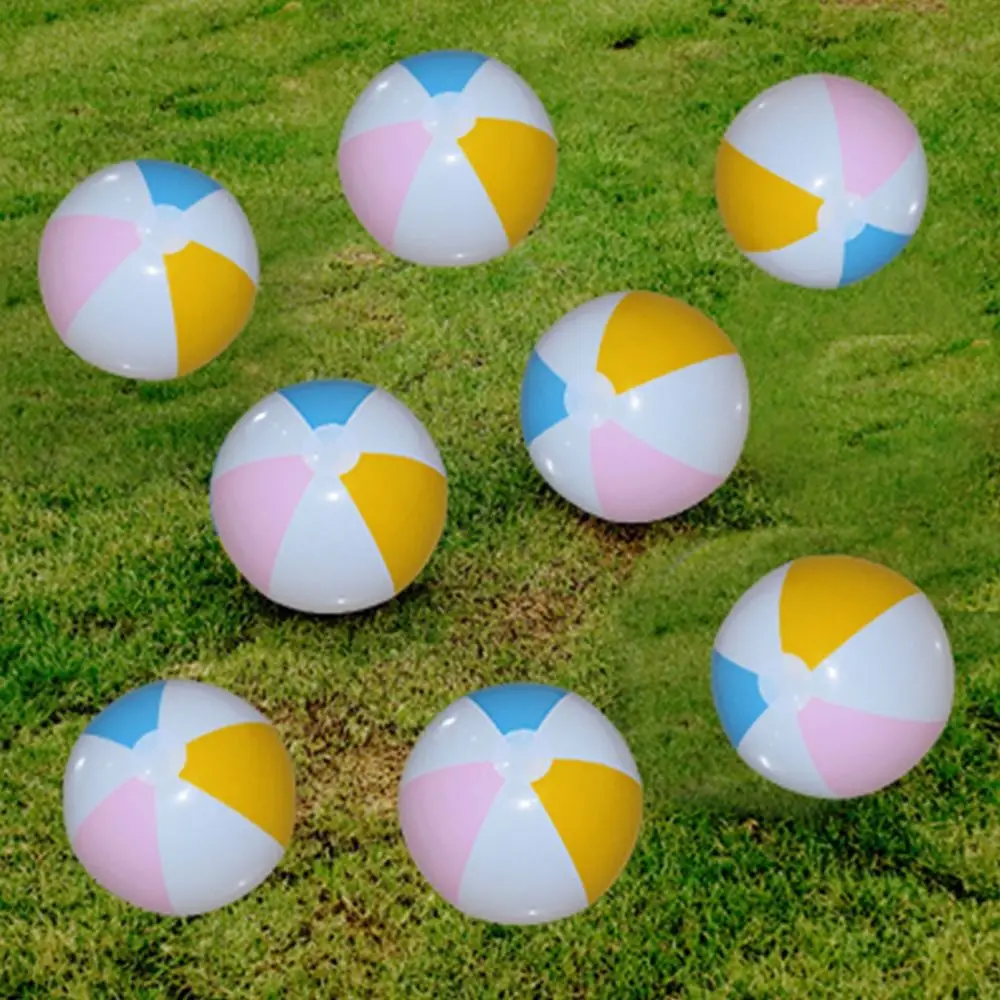 PVC Inflatable Beach Ball Swimming Pool Toy 40cm Big Rainbow Beach Ball 30cm Colourful Inflatable Pool Ball Kids 2
