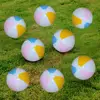 PVC Inflatable Beach Ball Swimming Pool Toy 40cm Big Rainbow Beach Ball 30cm Colourful Inflatable Pool Ball Kids 2