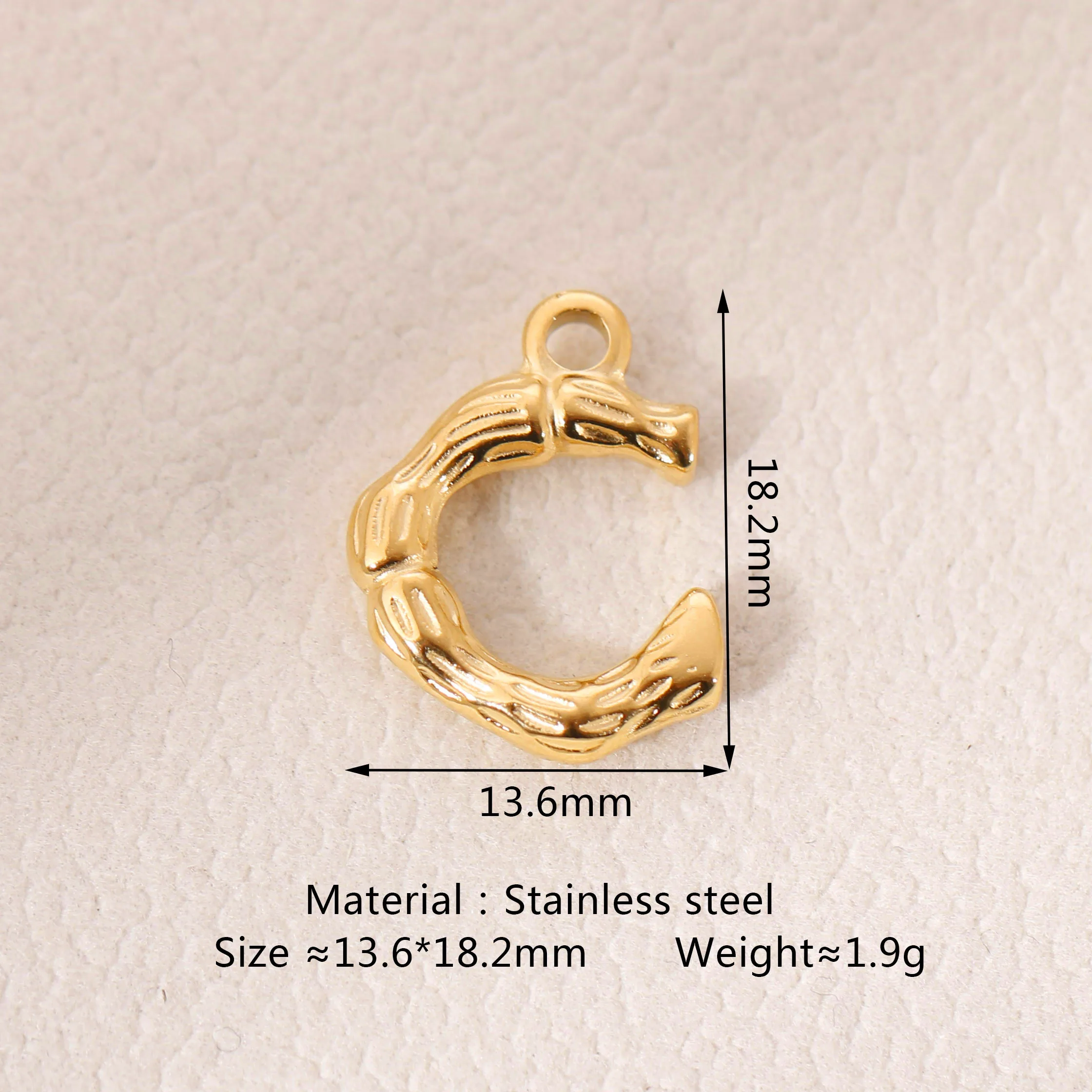 3 Teile/los Englisch Buchstaben Charms Edelstahl PVD Überzug Initial A-Z Alphabet Anhänger DIY Personalisierte Schmuck Finden – Detail 9