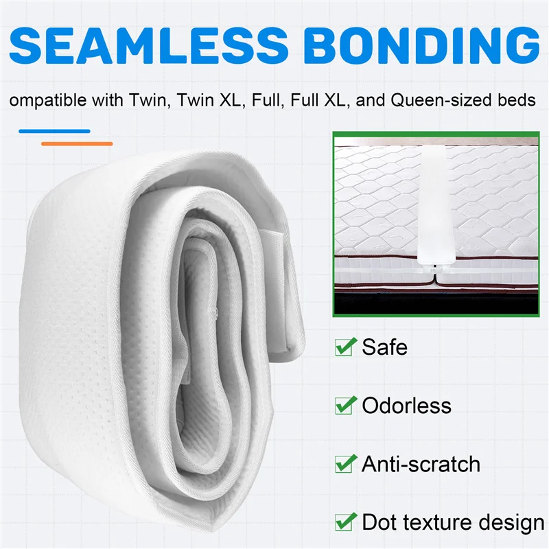 8&rsquo;&rsquo; Mattress Space Filler For Twin Bed Mattress Bed Bridge Twin To King-Bed Seamless Comfort Gaps Filler Accessories