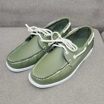Mocassini in vera pelle da uomo mocassino scarpe da guida scarpe da uomo causali calzature scarpe da barca classiche fatte a mano