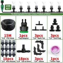 Portable Automatic Watering and Misting System (15Meters-18Nozzles)
