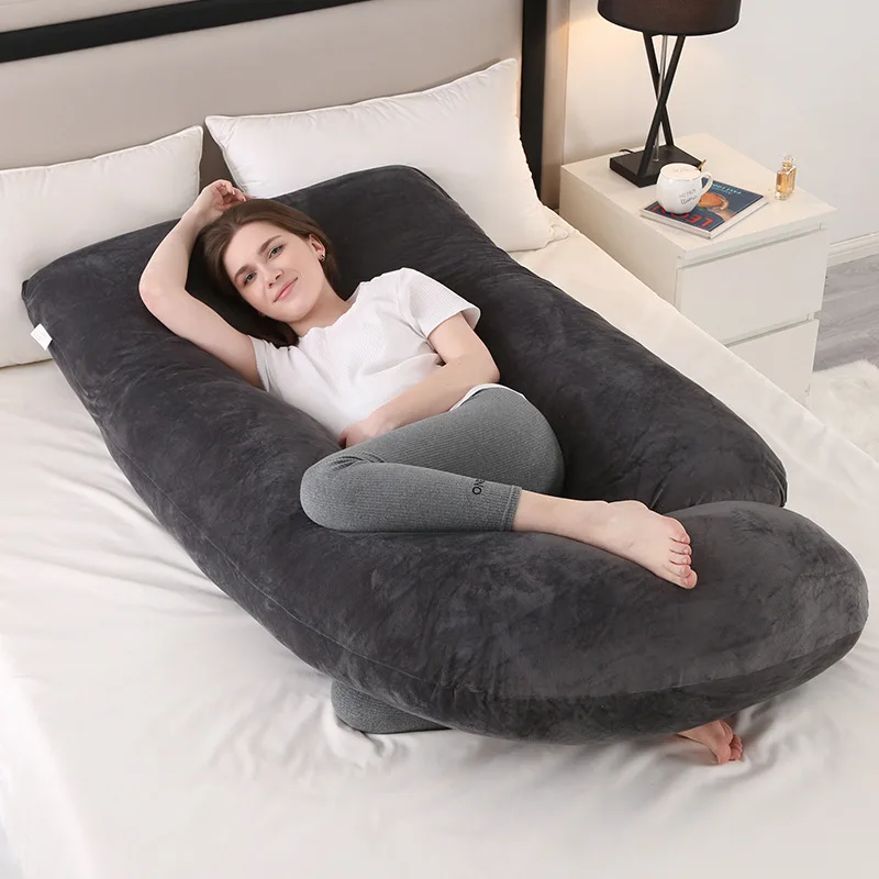 Pregnant Women Pillow Full Surround Sleeping Pillows U/J Type Body Support For Back Belly Hip Leg Relax Cushions Soft Cushions