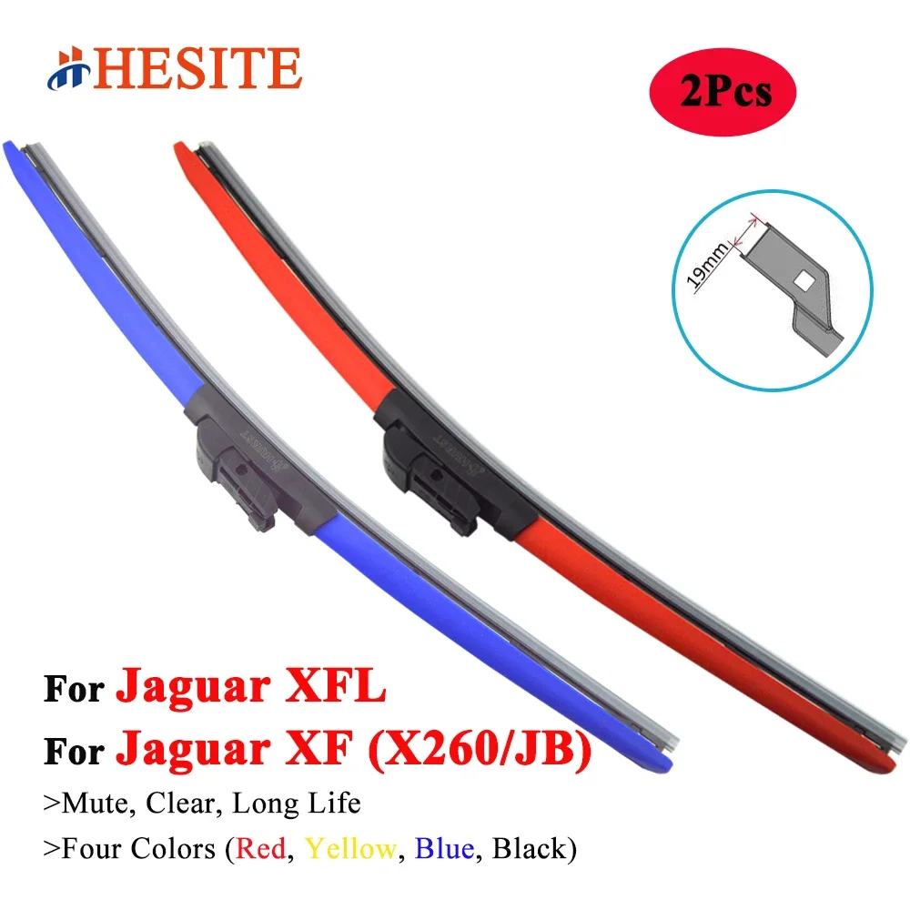 

HESITE Colorful Wiper Blades For Jaguar XF X260 JB XFL Sedan 2015 2016 2017 2018 2019 2020 2021 2022 2023 Car Windshield Brushes