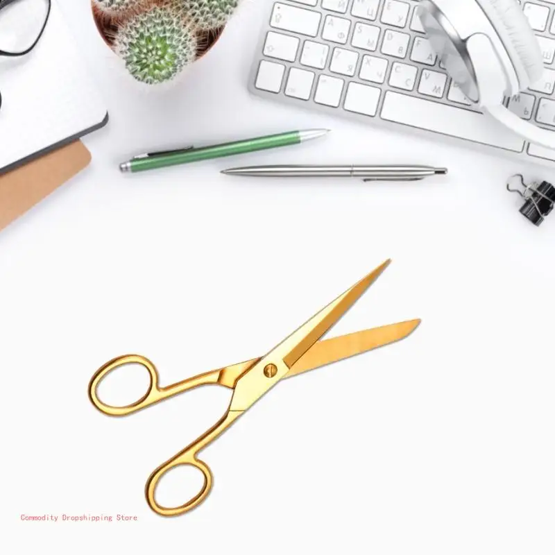 Golden Stainless Steel Sewing Scissors, Embroidery Tailor Scissors, Fabric Cutting, DIY, Stationery Accessories 3
