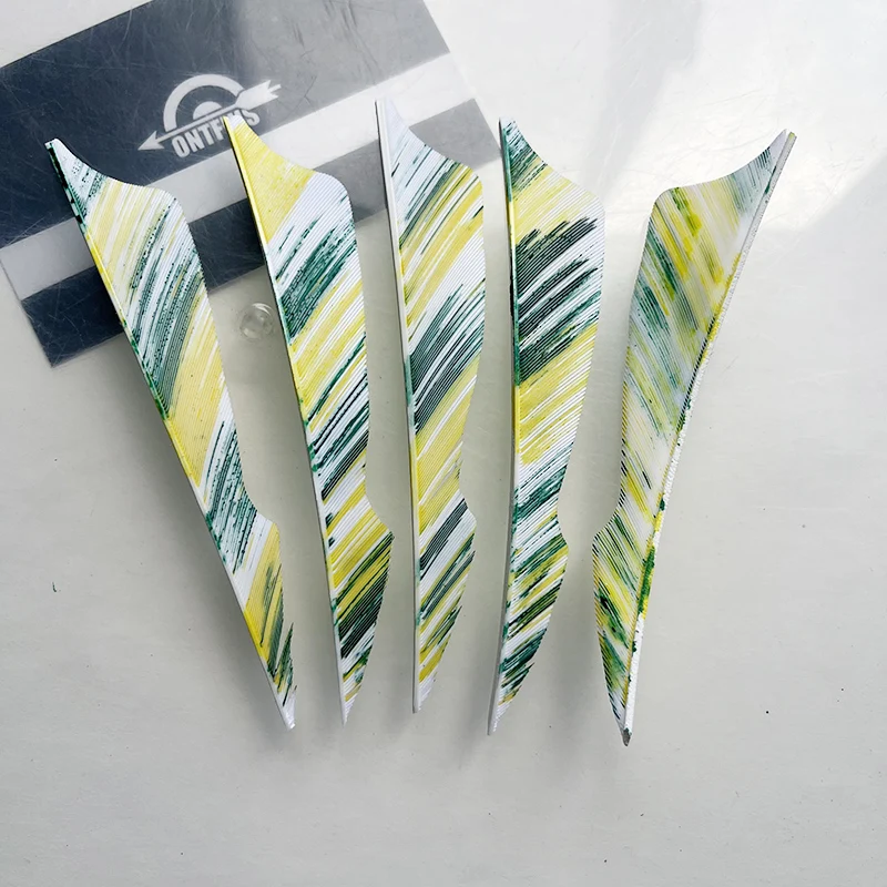 30 Plumes D'archerie 4 Pouces – Aile Droite Vertes – Pour Fabrication Flèches DIY