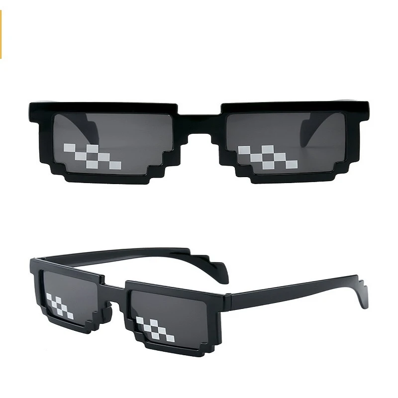 Gafas de sol de mosaico para hombre y mujer, con codificación de Pixel, modernas, negras, divertidas| | - AliExpress