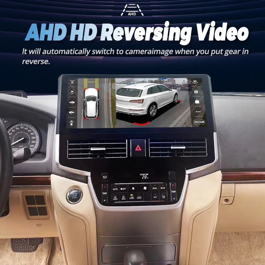 ڵ  ȵ̵ 12 Ƽ̵ ÷̾ GPS ׺̼ ī÷, 15 ġ ũ LC200 200-2016 Ÿ  ũ 2019 128GB