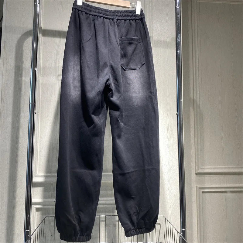 Fashion Women Gradient Color Pants Hot Rhinestone Trousers Female 2024 Spring Autumn New Loose Comfortable Slimming Pants