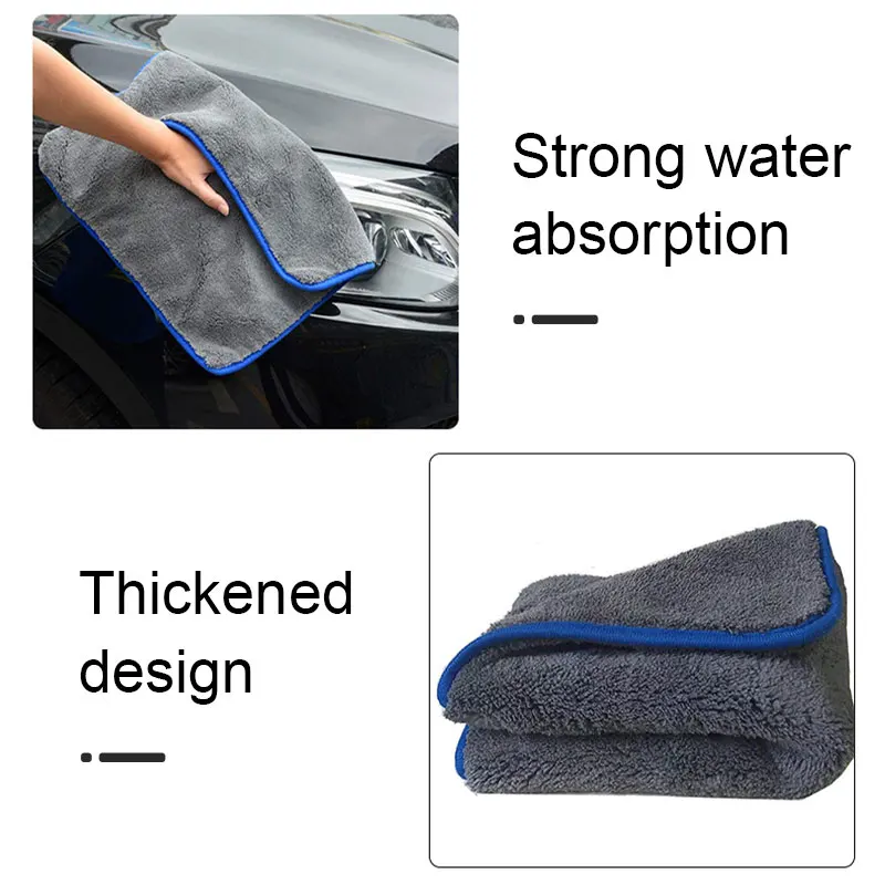 SEAMETAL 40x40CM Car Wash Microfiber Towel 1200GSM Super Absorption Car Cleaning Drying Cloth Hemming Towels Detailing Care Rags 3