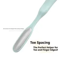 Lime à pieds incurvée 3D avec poignée ergonomique, éliminateur de callosités pour peaux mortes entre les orteils, options multicolores, indispensable en voyage, antidérapante 5