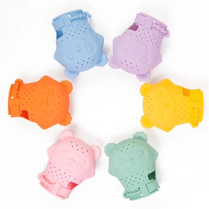 

Baby Silicone Teether Gloves Toys BPA Free Cute Cartoon Animal Silicone Ring Teething Glove For Baby Accessories Newborn Toys