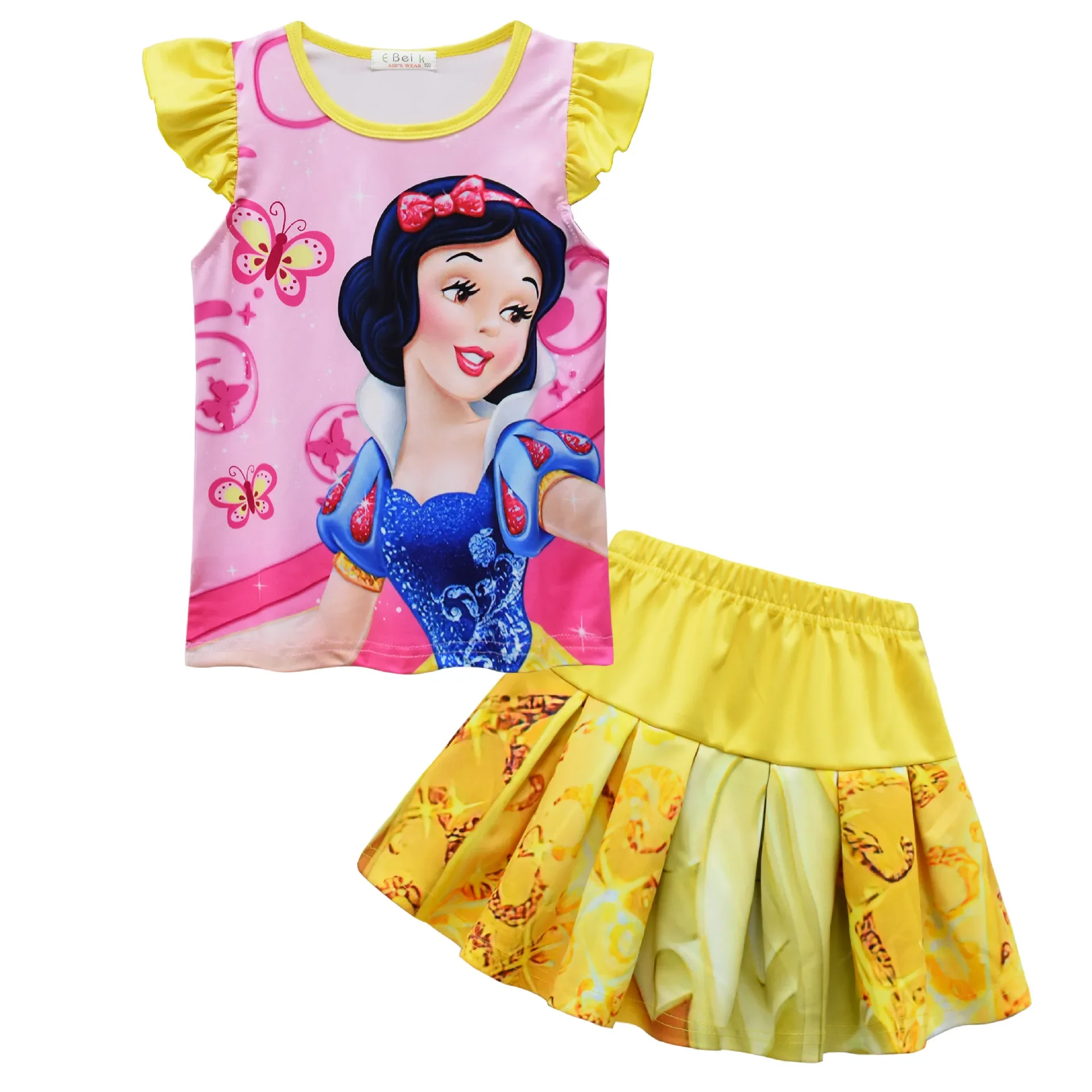 

2024 Disney Princess Children's Skirt Mermaid Snow White Cinderella Skirt Girl Dresses Birthday Gift for Kids Ropa De Niña