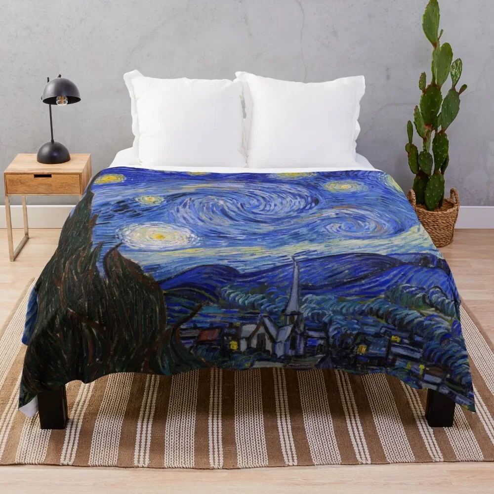 

Одеяло Винсента Ван Гога «Звездная ночь», тепловые покрывала для путешествий, покрывала для кровати, роскошные дизайнерские тонкие одеяла