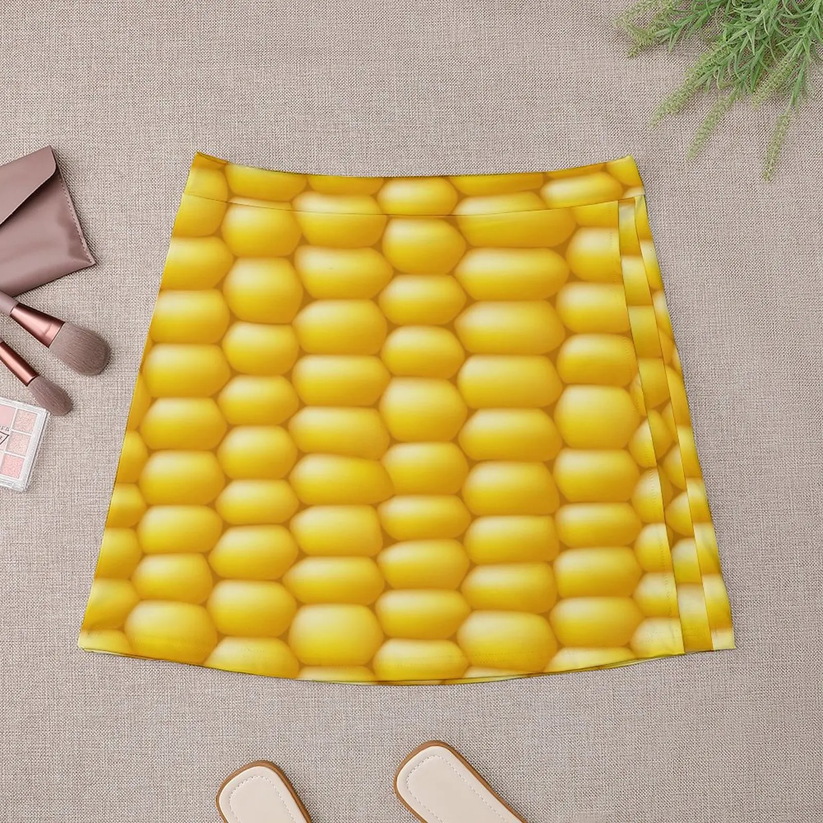 Corn Cob Background Mini Skirt Women's skirts School skirt women's skirts trend 2024